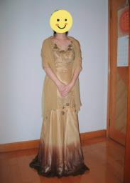 Vintage Full Length Evening Gown w Shawl image 4