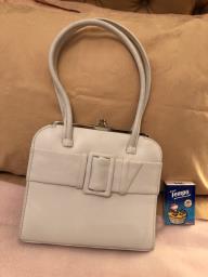 Anya Hindmarch white leather handbag image 1
