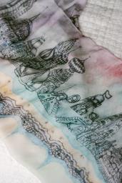 Artist Silk Scarf with gift package image 2