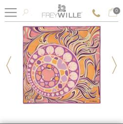 Frey Wille silk scarf 53cm x 53cm image 1