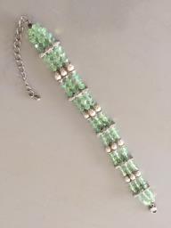 Green Crystal Bracelet image 1