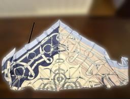 Hermes big triangle shaped silk scarf image 2