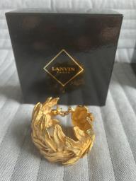 Lanvin gold leave design bracelet image 1