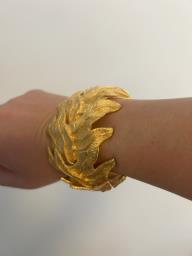 Lanvin gold leave design bracelet image 4