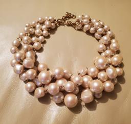 Monet multi strand faux pearl necklace image 1