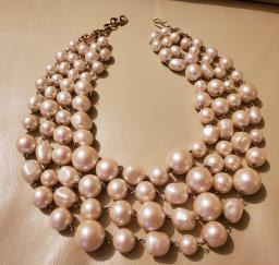 Monet multi strand faux pearl necklace image 2