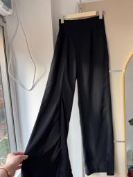 Black High-waisted Wide Leg Pants image 1