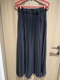 Black pleaded dress image 1
