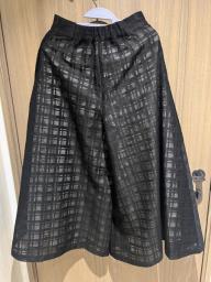 Black square pattern wide leg pants image 2