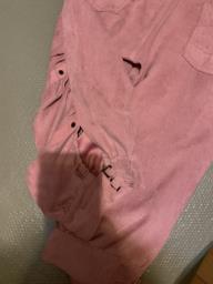 Pink soft suede cropped pants image 4