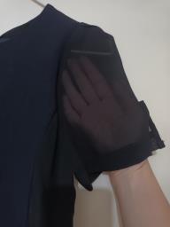 99 new one piece pleated black dress image 4