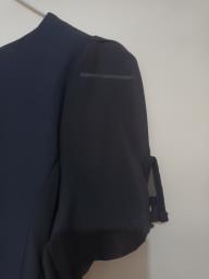 99 new one piece pleated black dress image 2