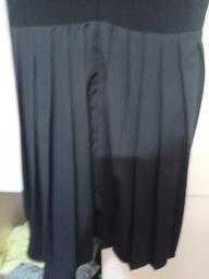 99 new one piece pleated black dress image 6