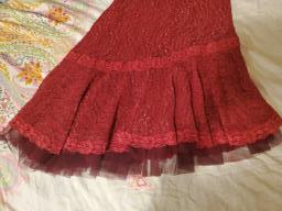 Betsey Johnson red lace evening dress image 4