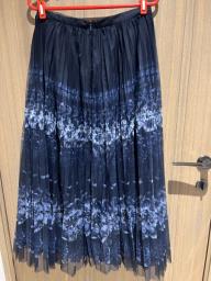 Blue pleaded maxi dress image 1