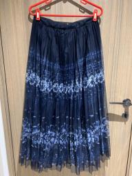 Blue pleaded maxi dress image 2