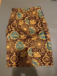 Brown yellow turquoise Pencil skirt image 2