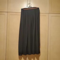 Colour 18 black soft pleated wrap skirt image 1
