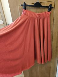 Coral orange skirt image 3