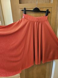 Coral orange skirt image 4