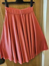 Coral orange skirt image 5