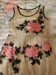 Embroidery sleeveless party dress image 4