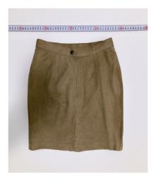 Lined Genuine Leather suede Skirt image 2