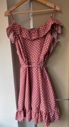 Pink Polka Dot Wrap Dress image 2