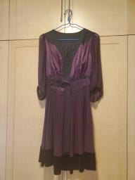 Purple silk dress image 1