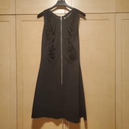Sandro black shredded back sexy dress image 1