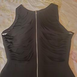 Sandro black shredded back sexy dress image 4