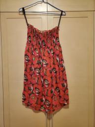 Ted Baker orange red off shoulder dress image 1