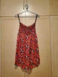 Ted Baker orange red off shoulder dress image 2