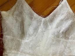 Vintage Little White Dress  Feather Det image 5