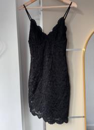 Zara Black Lace Mini Dress image 1