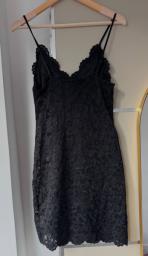 Zara Black Lace Mini Dress image 4