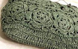 Beautiful Natural Woven Green Straw Bag image 2