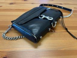 Black Leather Crossbody Bag image 1