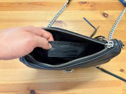 Black Leather Crossbody Bag image 2