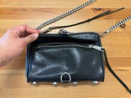Black Leather Crossbody Bag image 4