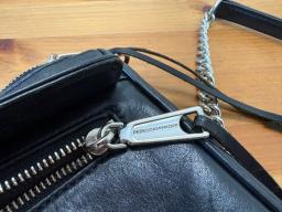 Black Leather Crossbody Bag image 5