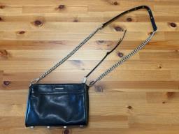 Black Leather Crossbody Bag image 3