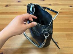 Black Leather Crossbody Bag image 7