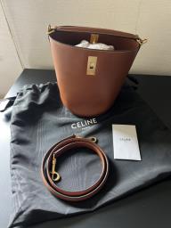 Celine Teen Bucket Bag Tan color image 7