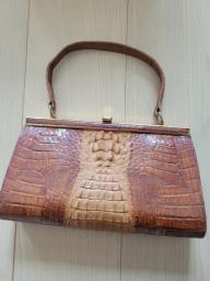 Crocodile skin clutch bag image 2