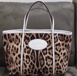 Dolce Gabbana Leopard Print canvas tote image 1