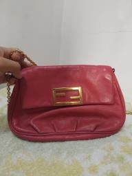 Fendista pink sling bag authentic image 2