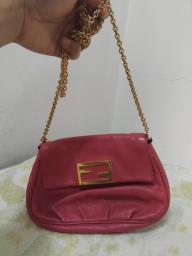 Fendista pink sling bag authentic image 7