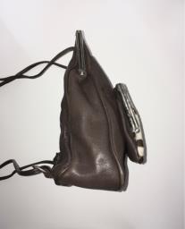 Leather Backpack w Attached Coin Purse image 3
