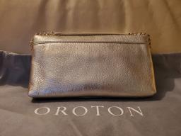 Oroton champagne gold clutch sling bag image 3